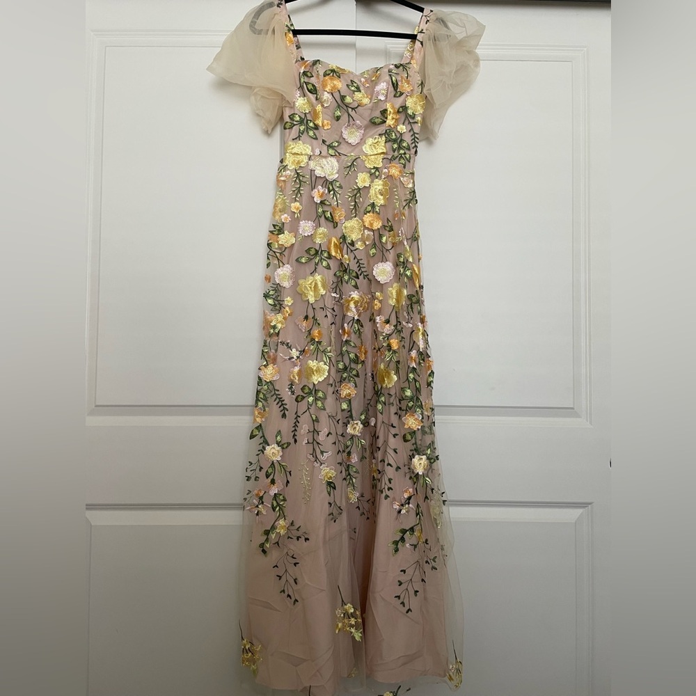 Floral Embroidered Gown
